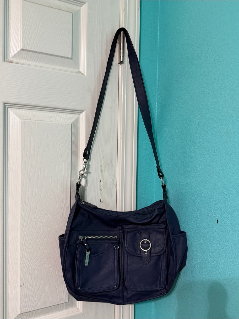 Rosetti Navy Crossbody Bag with Multiple Pockets